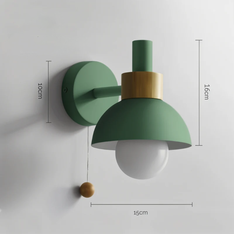 Modern Macaron Wall Light With Switch Wall Sconce