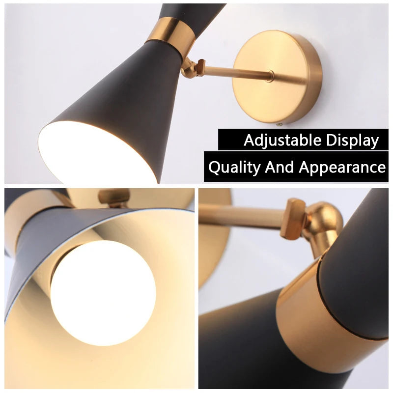 Nordic Double-Cone Wall Lamp
