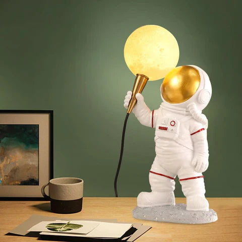 Astronaut Table Lamp – Unique Cosmic Design with Warm Glow for Bedroom or Desk Decor, Durable Resin and PVC Construction 5