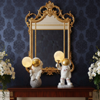 Astronaut Desk Lamp, Modern Resin Spaceman Moon Nightstand Lamp