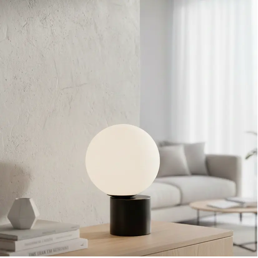 Glass Ball Table Lamp