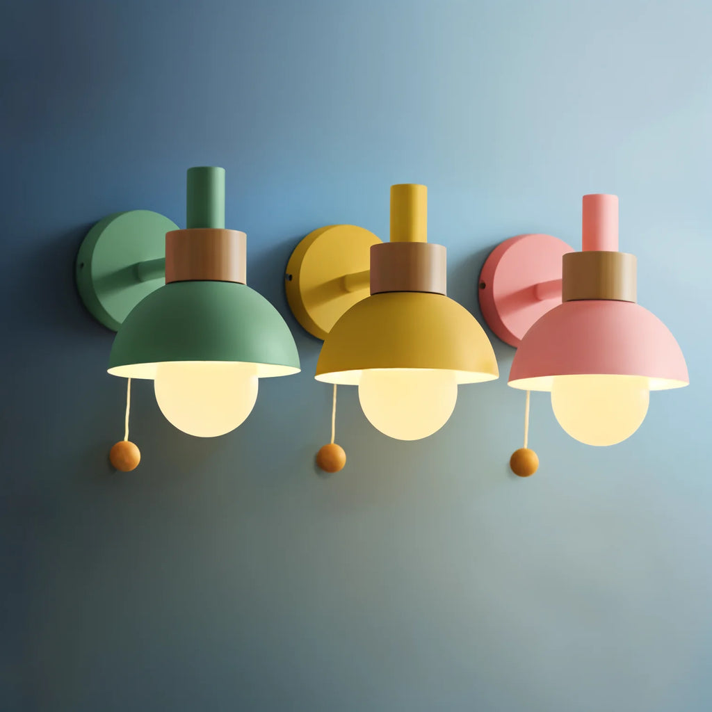 Modern Macaron Wall Light With Switch Wall Sconce