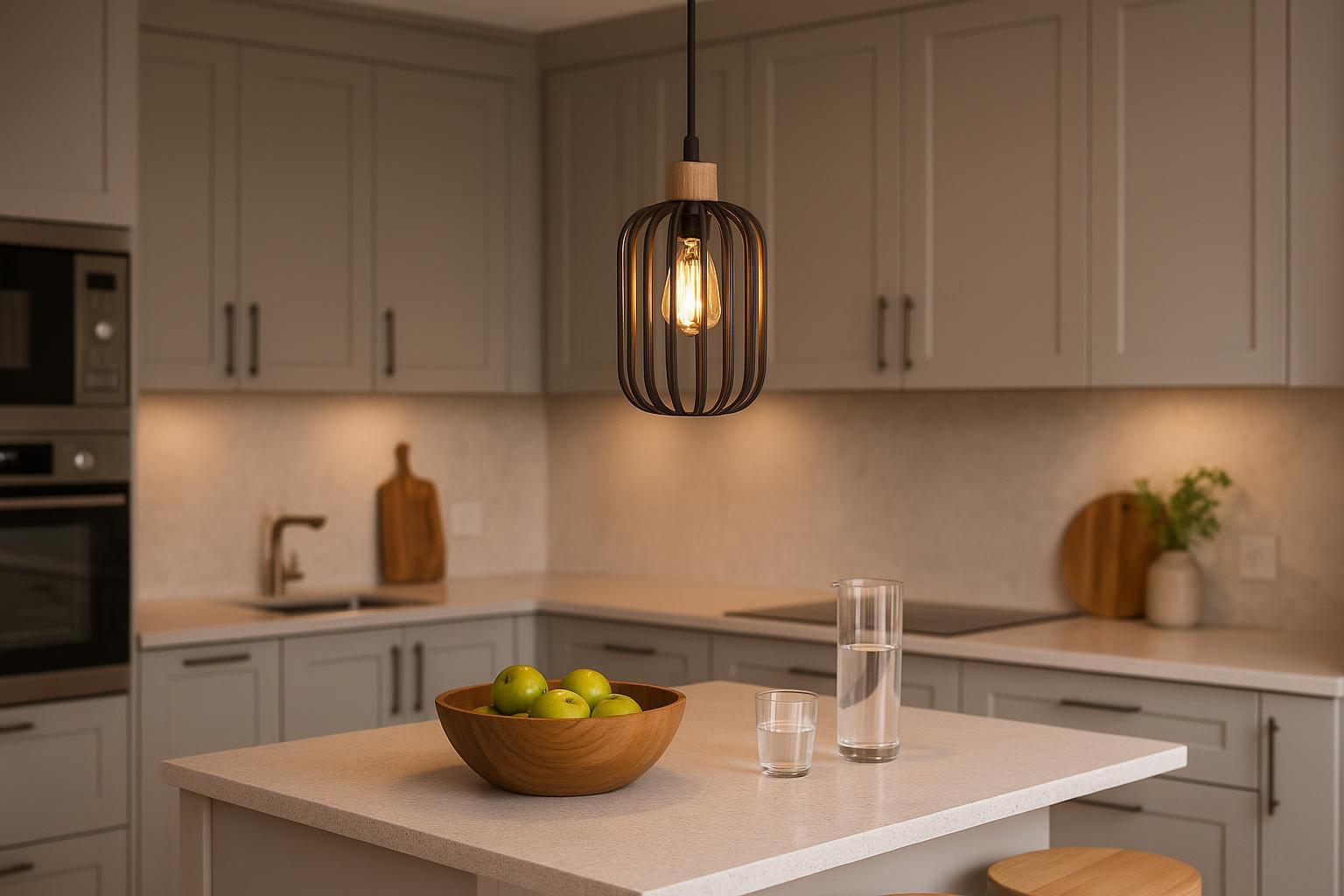 Matte Black Metal Cage Pendant Light
