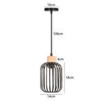 Matte Black Metal Cage Pendant Light