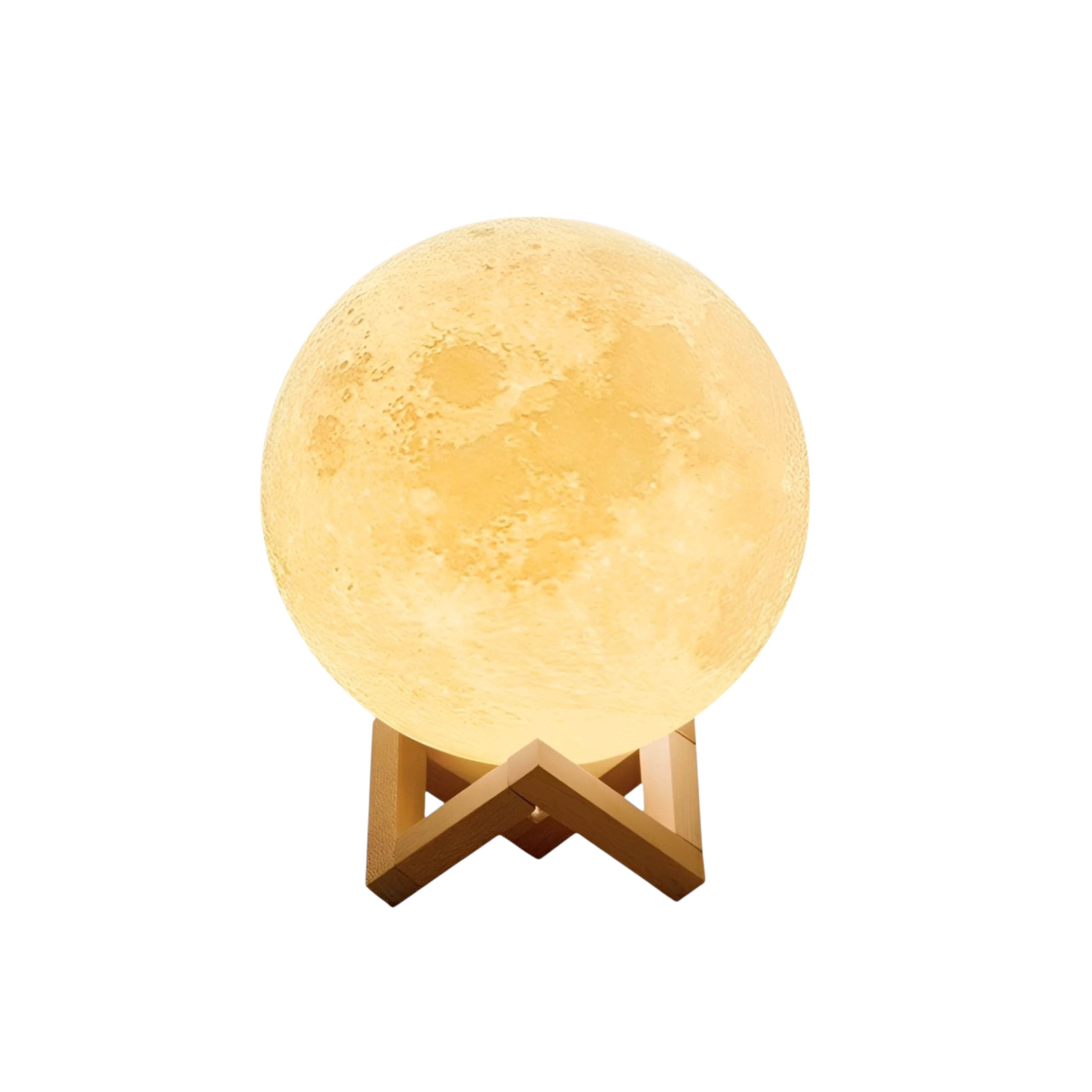 Lunar Orb Moon Lamp with Adjustable Brightness – Elegant Home Decor in Warm White, 8-Inch Diameter, USB Rechargeable 0