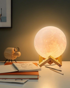 Lunar Orb Moon Lamp with Adjustable Brightness – Elegant Home Decor in Warm White, 8-Inch Diameter, USB Rechargeable 6