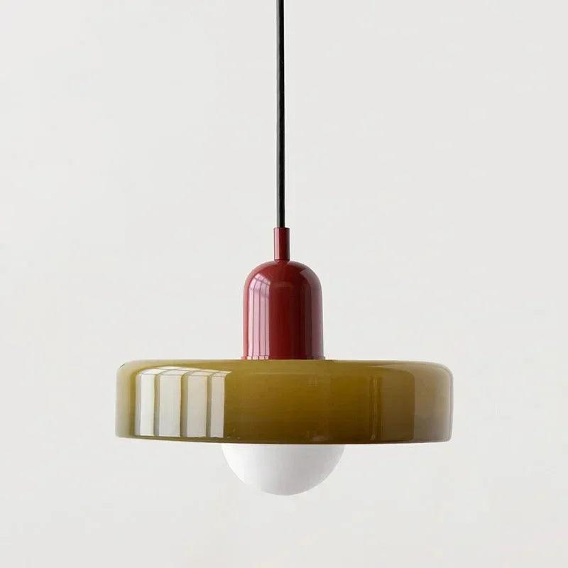 Modern Candy Color Pendant Lamp - Stylish Glass Pendant Lighting for Kitchen and Indoor Spaces with Energy-Efficient LED 17