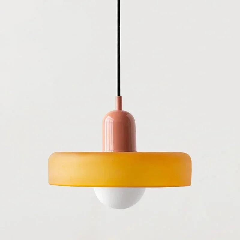 Modern Candy Color Pendant Lamp - Stylish Glass Pendant Lighting for Kitchen and Indoor Spaces with Energy-Efficient LED 9