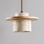 Natural Stone Pendant Light – Retro Matte Finish Hanging Light for Kitchen and Dining Room Decor 0
