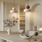 Natural Stone Travertine Pendant Light – Modern Beige Ceiling Fixture with Adjustable Height for Elegant Indoor Spaces 5