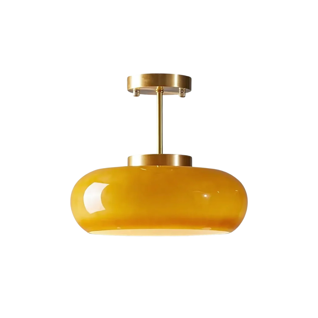 Scandinavian Pendant Light – Minimalist Brass and Glass Design for Kitchen Pendant Lighting 0