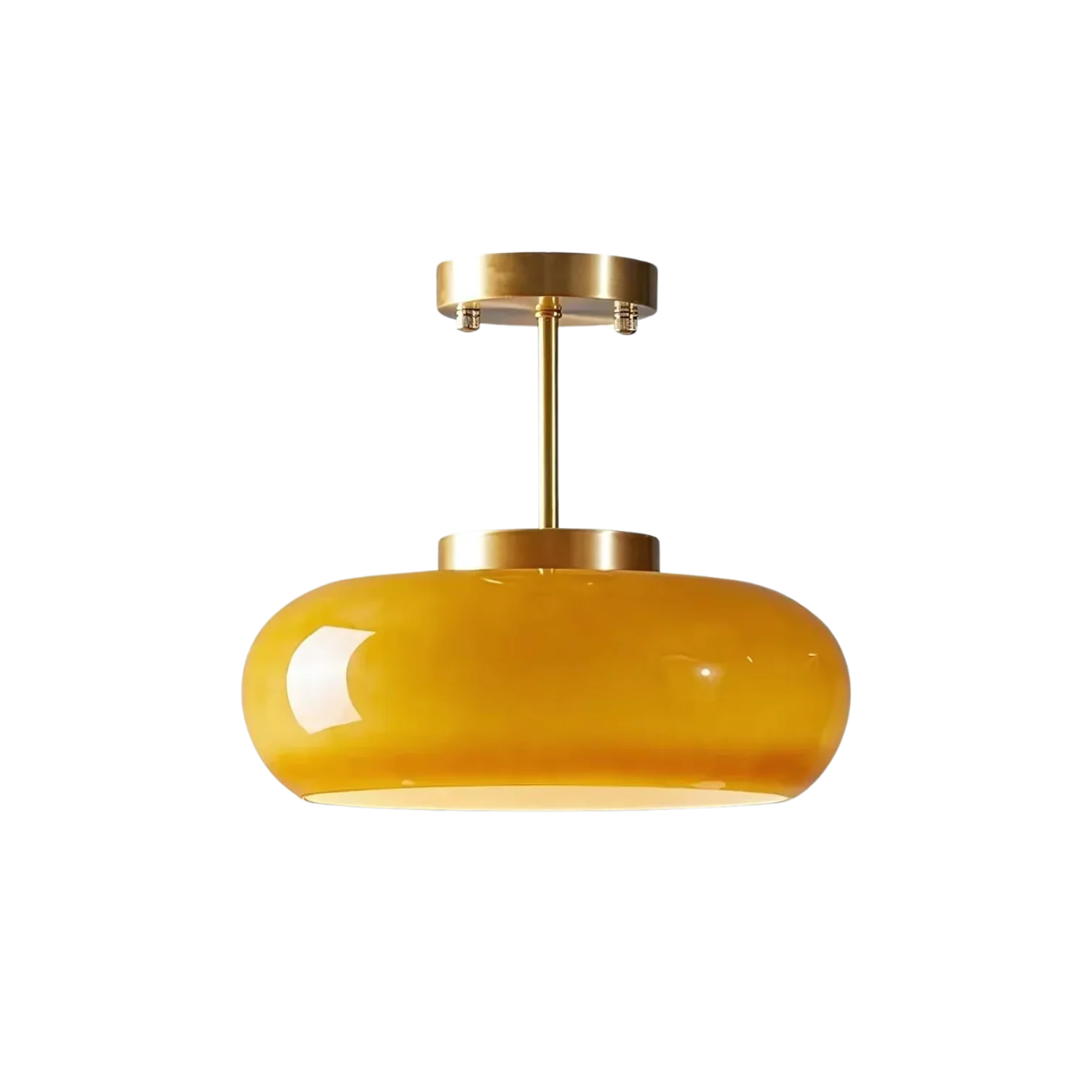 Scandinavian Pendant Light – Minimalist Brass and Glass Design for Kitchen Pendant Lighting 0
