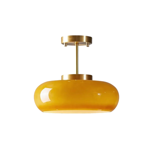 Scandinavian Pendant Light – Minimalist Brass and Glass Design for Kitchen Pendant Lighting 0