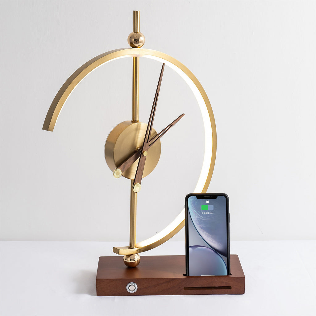 Wireless Charging Table Lamp with LED Display and Adjustable Brightness – Modern Design for Bedside or Desk 7